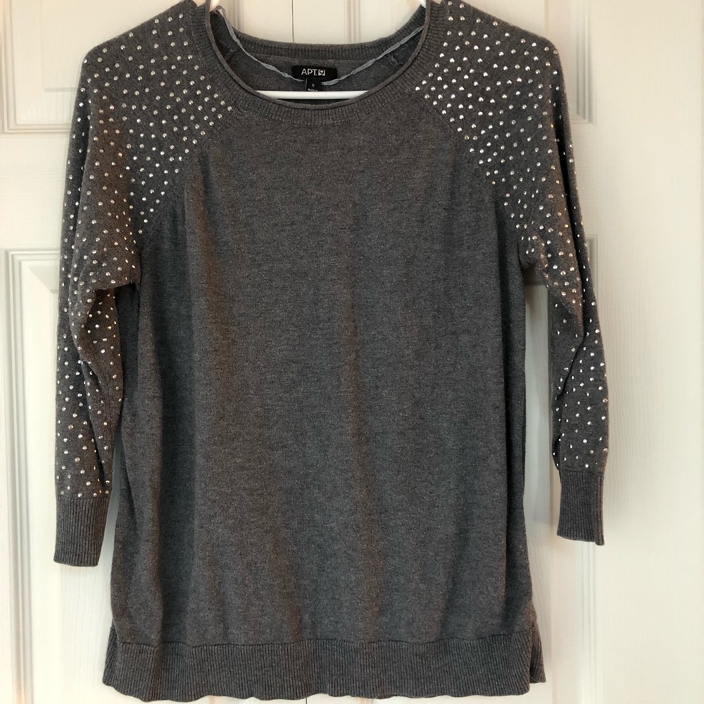 Rhinestone Studded Sweater